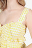 Innika Choo Yellow/White Floral Ruffle Midi Dress Size 0