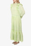Ulla Johnson Green Lace Ruffle Maxi Dress Size 4