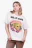 Gucci White 'Hollywood' Floral Leopard T-Shirt Size Large Mens