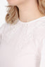 Cecilie Bahnsen White Lace Lapel Puff Sleeve Dress Size 4