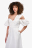 Self-Portrait White Taffeta Dress Size 2 US
