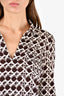 Diane Von Furstenberg Brown Pattern Shift Dress Size 6