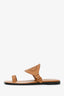Hermes Brown Leather 'Hera' Sandals Size 37.5