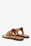 Hermes Brown Leather 'Hera' Sandals Size 37.5