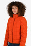 Hermes Orange Goose Down Puffer Jacket Size S