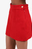 Vivienne Westwood Red Wool Mini Skirt Size 42