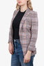 Veronica Beard Multicolor Houndstooth Wool Blazer Size 0