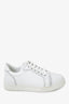 Christian Louboutin White Leather Vieira Bordo Strass Sneakers Size 39