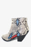 Golden Goose Snake Embossed Leather Ankle Boots Size 39