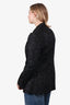 Dolce & Gabbana Black Floral Jacquard Blazer size 48