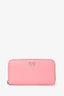 Dolce & Gabbana Pink Leather 'DG' Embellished Zip Wallet