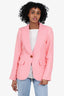 Smythe Pink Pintuck Blazer Size 2