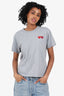Play Comme des Garcons Grey Double Heart Patch T-Shirt Size S