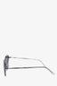 Balenciaga Silver Frame 61MM Logo Cat Eye Sunglasses