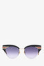 Gucci Black/Gold Toned Cat Eyed Sunglasses