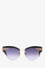 Gucci Black/Gold Toned Cat Eyed Sunglasses