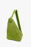 Prada Green Canvas Triangular Crossbody Bag