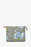 Gucci Blue Supreme GG Blooms Coated Canvas Pouch
