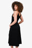 Ellery Black Strappy Midi Dress with Gold Grommet Detail Size 2 US