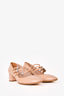 Miu Miu Beige Patent Leather Embellished Mary Jane Heels Size 37