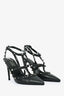 Valentino Black Leather Cage Rockstud Heels Size 38