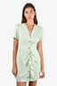 Sandro Green Ruffle Shift Dress Size 38