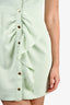 Sandro Green Ruffle Shift Dress Size 38