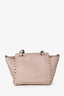 Valentino Pink Leather Mini Rockstud Tote with Strap