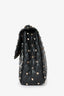 Valentino Black Leather 'VLTN' Studded Top Handle with Strap