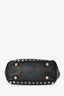 Valentino Black Leather Mini Rockstud Tote with Strap