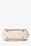 Valentino White Leather Mini Rockstud Tote with Strap