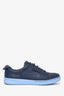 Pre-Loved Chanel™ Navy Blue Leather Low Top Sneakers Size 36.5