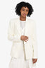 R+A White Studded Blazer Size S