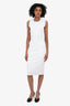 A.L.C. White Scallop Hem Midi Dress Size S
