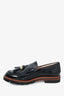 Stuart Weitzman Black Leather Manila Tassel Loafer size 7.5