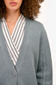 Hermès Light Blue Cashmere Cardigan Size 36