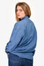 Hermes Blue Denim Zip-Up Shirt Size 15.5/39 Men's