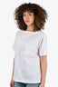 Hermes White Embroidered T-Shirt Size 34