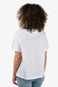 Hermes White Embroidered T-Shirt Size 34
