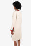 Gucci Off White Wool Web Trimmed Coat Size 40