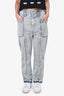 Isabel Marant Etoile Light Blue Wash Denim High Waisted Straight Leg Jeans Size 40