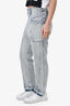 Isabel Marant Etoile Light Blue Wash Denim High Waisted Straight Leg Jeans Size 40