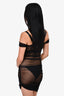 Danielle Guizio Black Mesh Off The Shoulder Dress Size XS