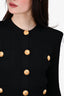 Balmain Black Knit Gold Button Cardigan Size 38