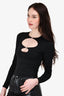 Alexander Wang T. Black Cut Out Cropped Top Size S