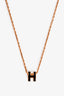 Hermes Gold/Black Mini Pop H Necklace