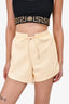 Nanushka Cream Faux Leather Shorts Size XXS
