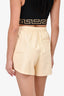 Nanushka Cream Faux Leather Shorts Size XXS