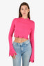 The Attico Pink Wool Distressed Sweater Est. Size XS