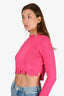 The Attico Pink Wool Distressed Sweater Est. Size XS
